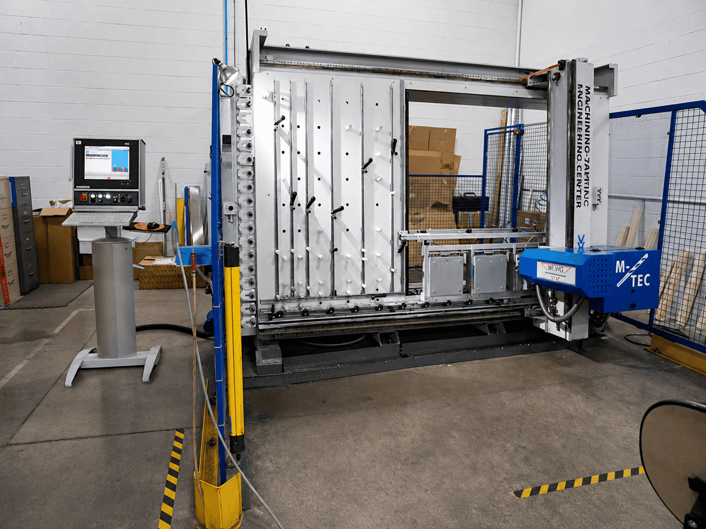 CNC machine running.