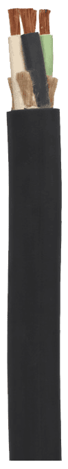 Image of a black SOOW multi-conductor cable