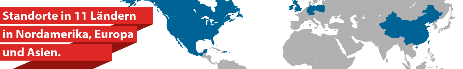 Map of the world displaying office and distribution center locations
