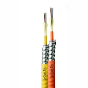 Orange and Yellow Fiber Optic Cable