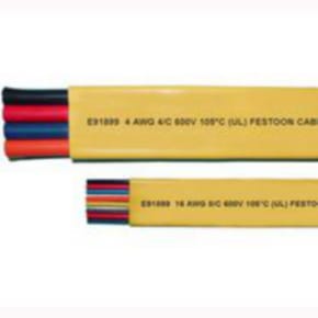 two yellow flat cables