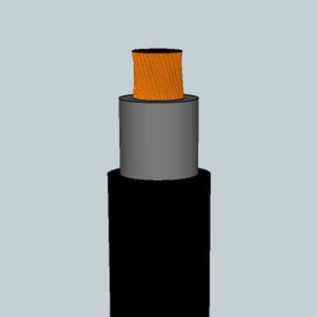 black wire on grey background