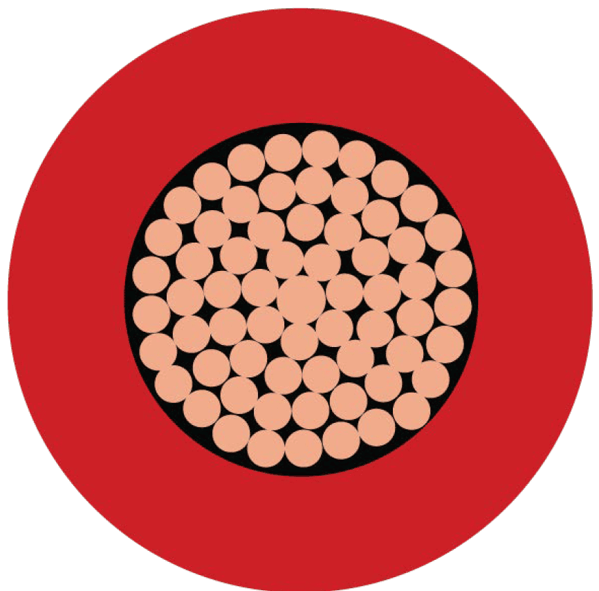 Close up of a Panel Wire cable.