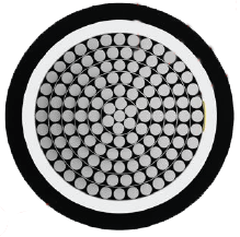 Up close of a Network Rail cable.