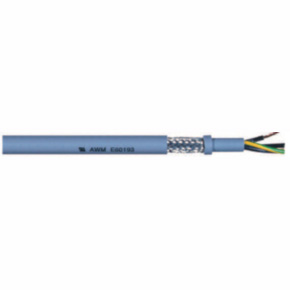 Light-to-Moderate Flex Control Cable, 16 AWG, 3 ConductorUL 2587, Tinned copper braid, Gray