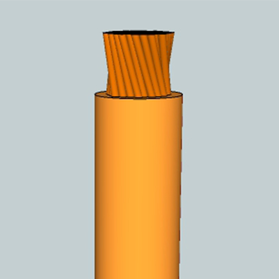 SGX Battery Cable, 4 AWG, 1C, Unshielded, 60V, XLPE Insulated, Orange
