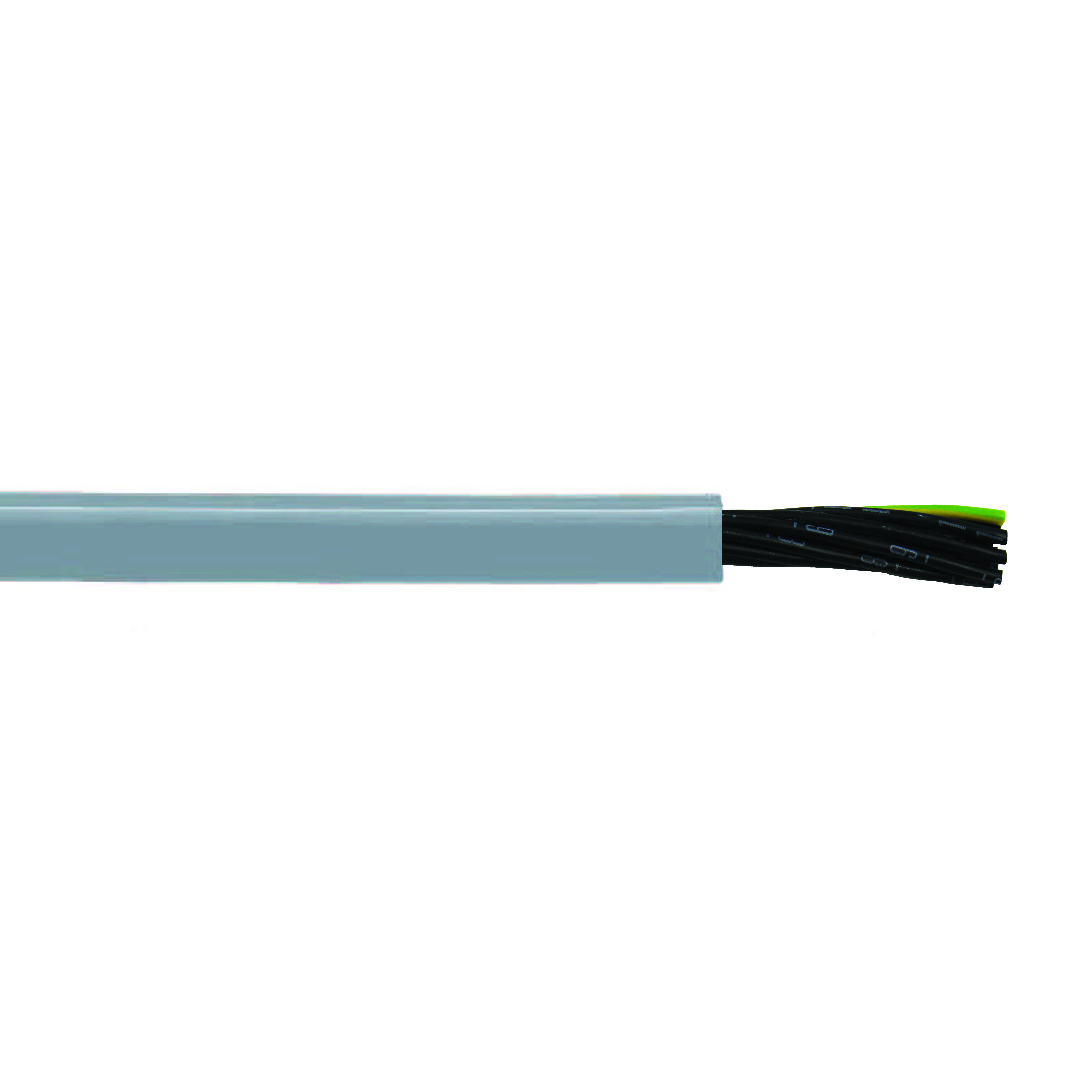 Light-to-Moderate Flex Control Cable, 20 AWG, 12 ConductorUL 21216, Unshielded, Gray, CC 600