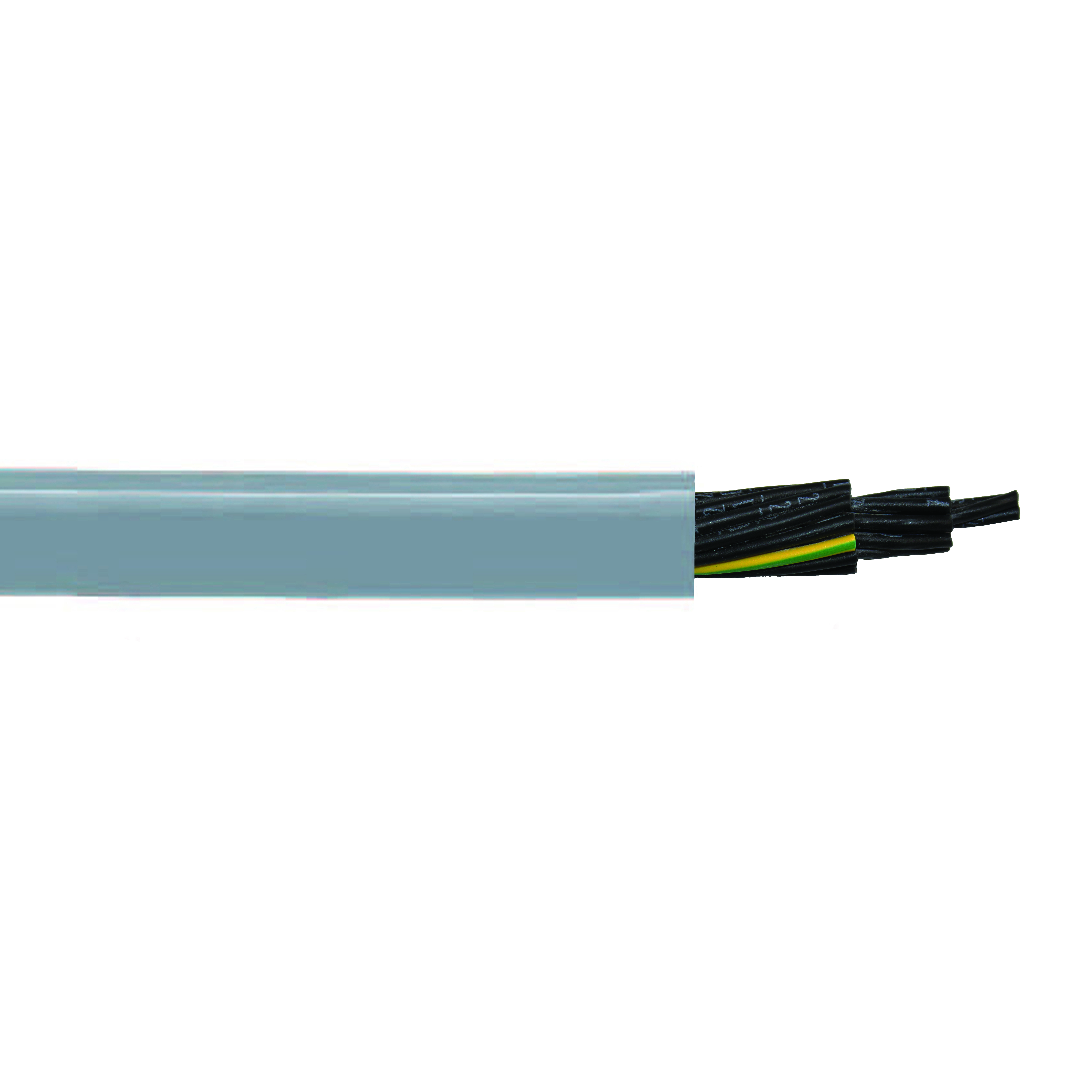 Light-to-Moderate Flex Control Cable, 18 AWG, 25 ConductorUL 21216, Unshielded, Gray, CC 600
