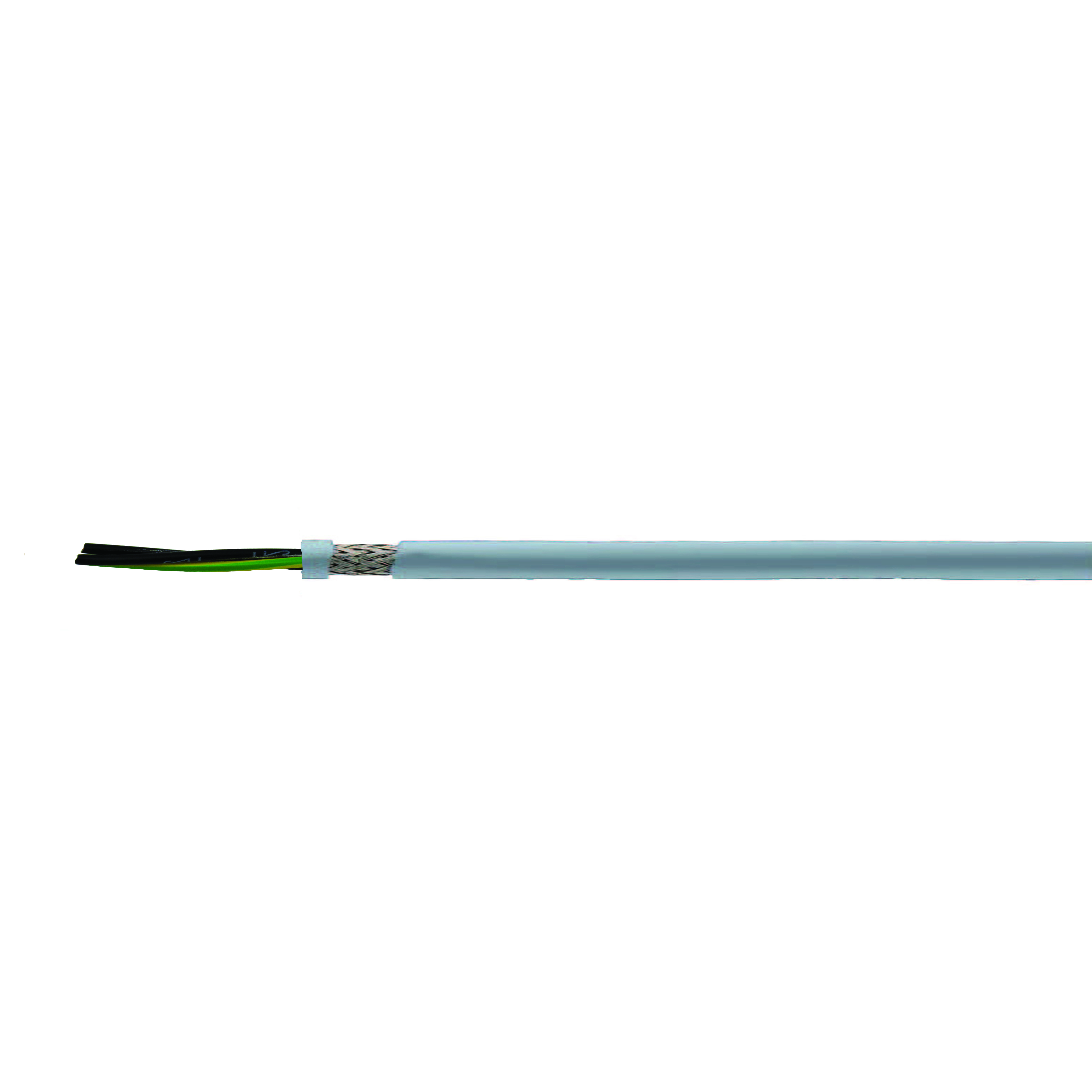 Light-to-Moderate Flex Control Cable, 10 AWG, 3 ConductorUL 21216, Tinned copper braid, Gray, CC 600 CY
