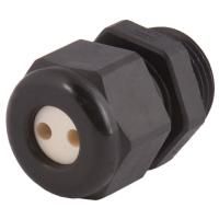 Multi-Hole Cordgrip, 2 Holes, 0.50" NPT, Nylon
