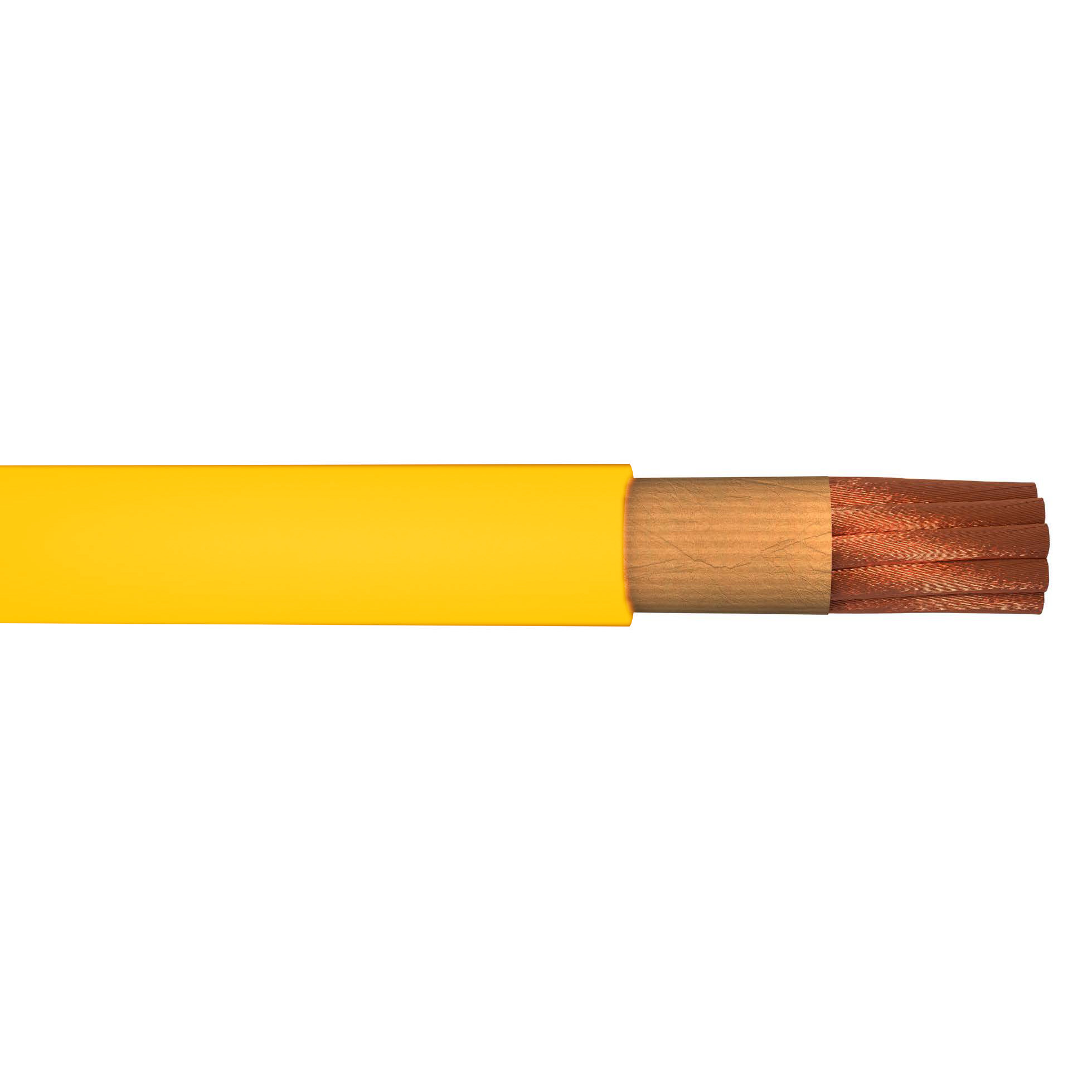 Class K Welding Cable, 4 AWG, 364 Strand, Yellow