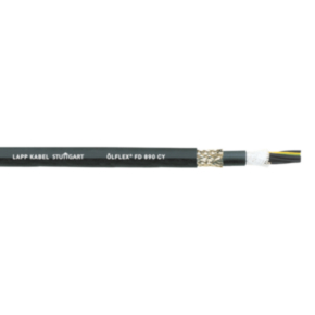 Continuous Flex Control Cable, 18 AWG, 25 ConductorUL 2587, Unshielded, Black