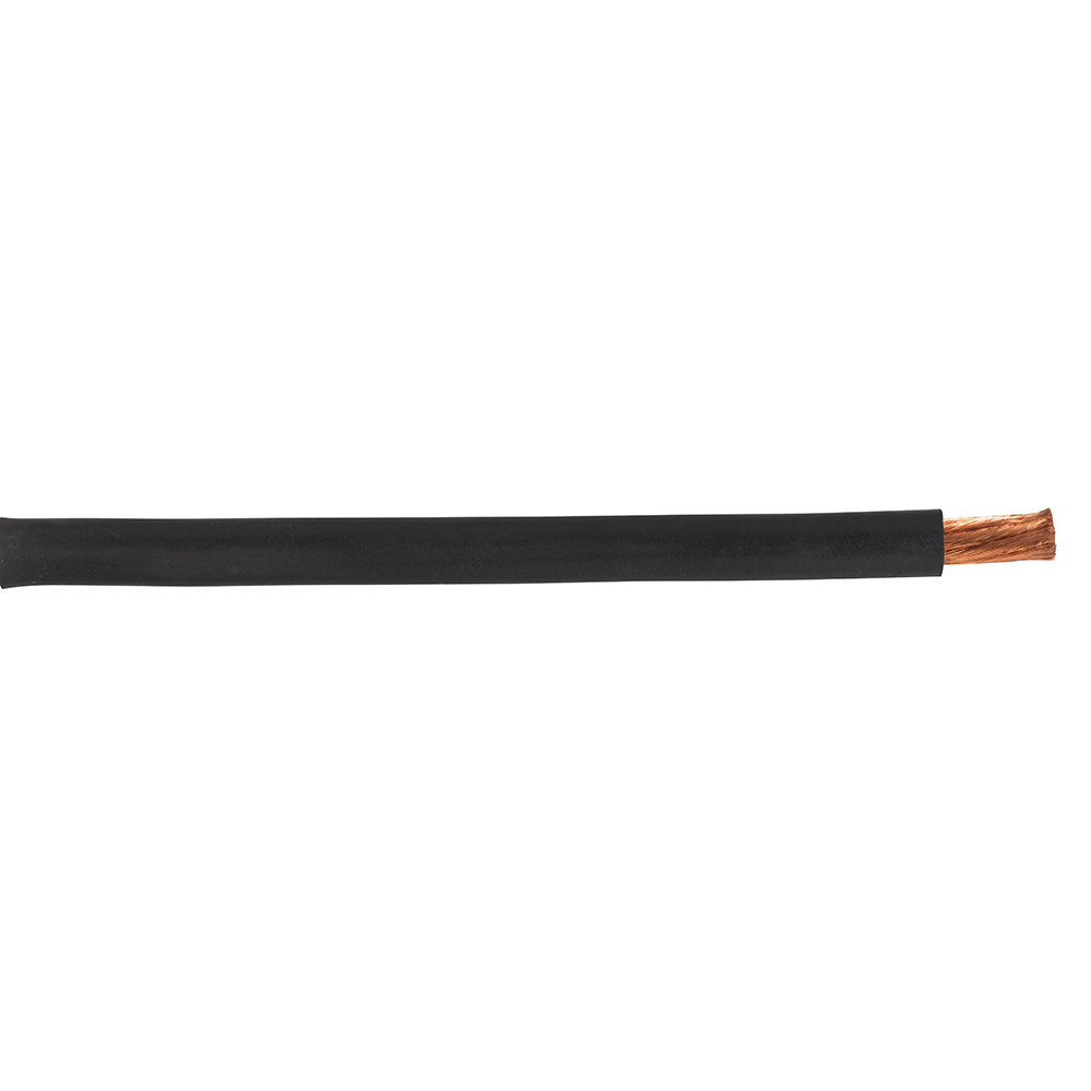 Nassau 1/0 AWG Copper Welding Cable – 600V, 260 Amp – Black, Stranded – Cut To Length (25-1000 Ft)