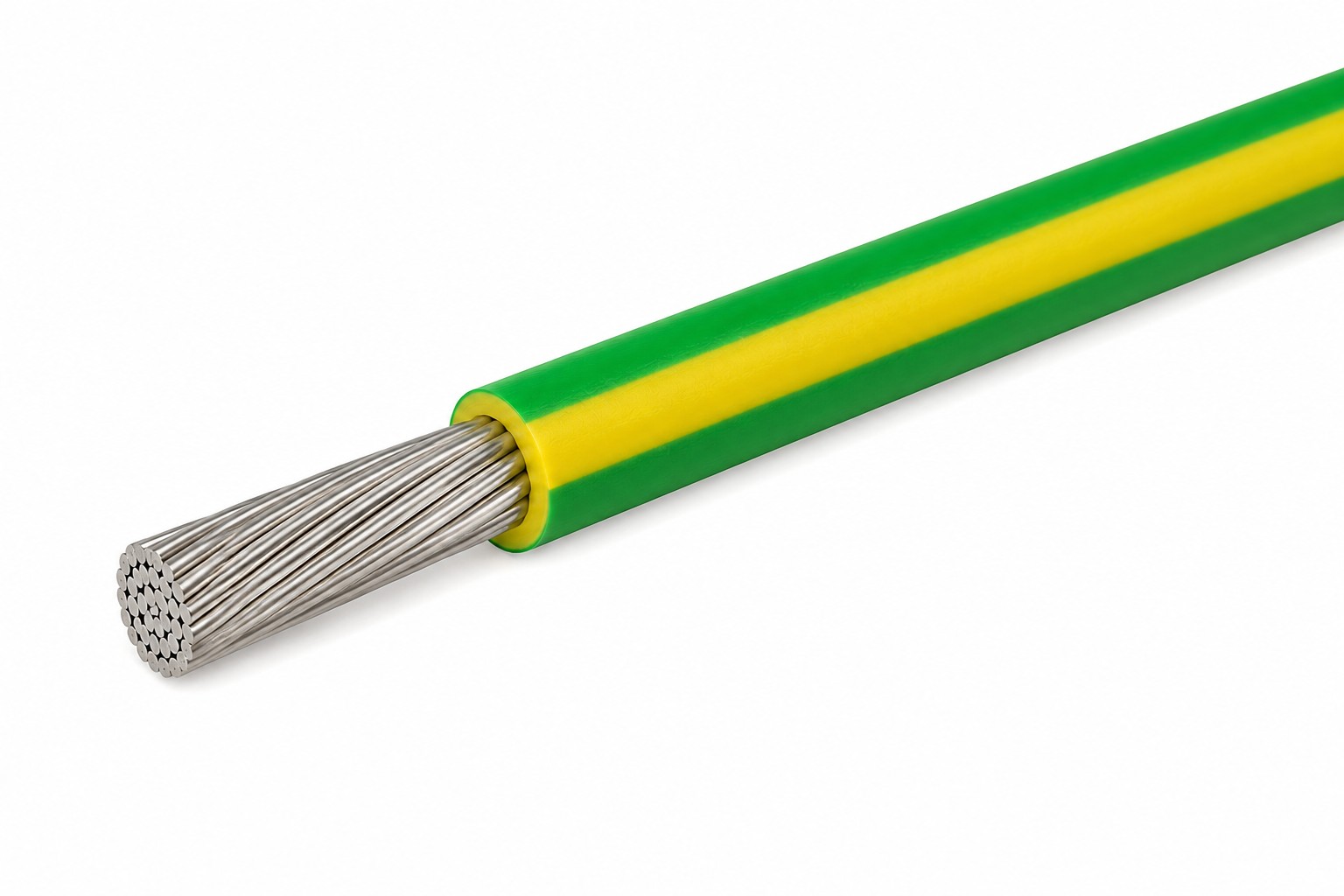 H07V2-K <lt/>HAR<gt/> International Lead Wire, 12, 450V/750V, PVC Insulated, Green/yellow