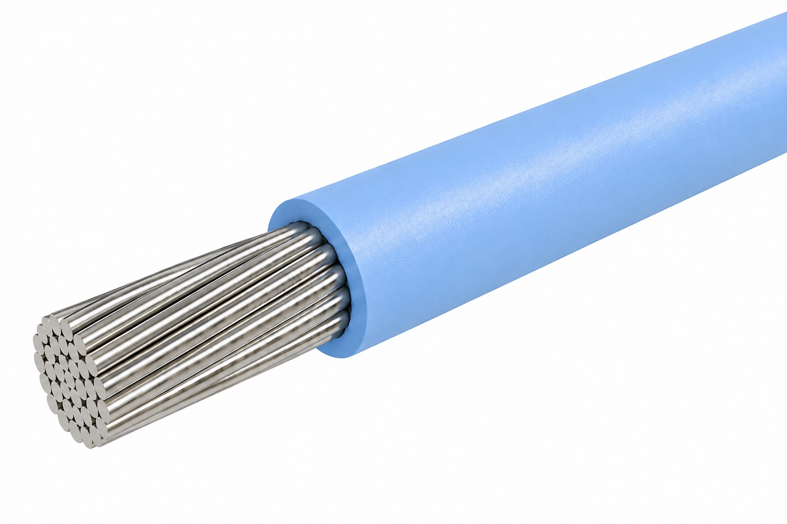 M16878/1 Lead Wire, 22 AWG, PVC Insulated, 600V, Light blue