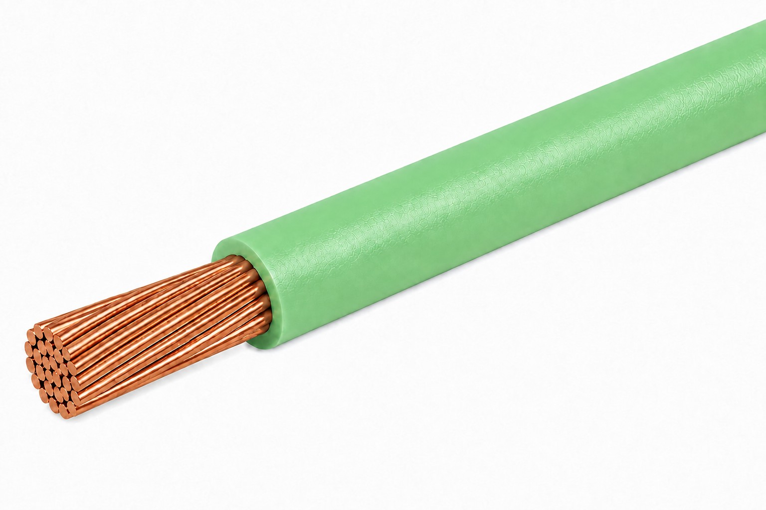 TXL Primary Wire 12 AWG XLPE Insulated, 60V, Light green