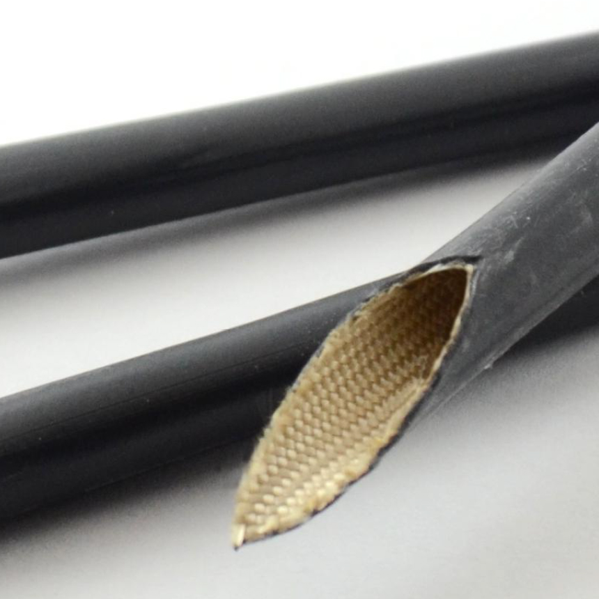 Coated Silicone Sleeve, Silicone, Size #5, Fiberglass, Natural