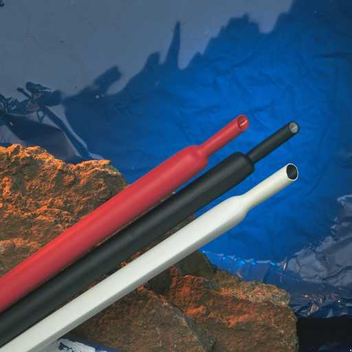 Heat Shrink Tubing, 2:1, 110C Shrink, 0.25"-0.50", Polyolefin, Black