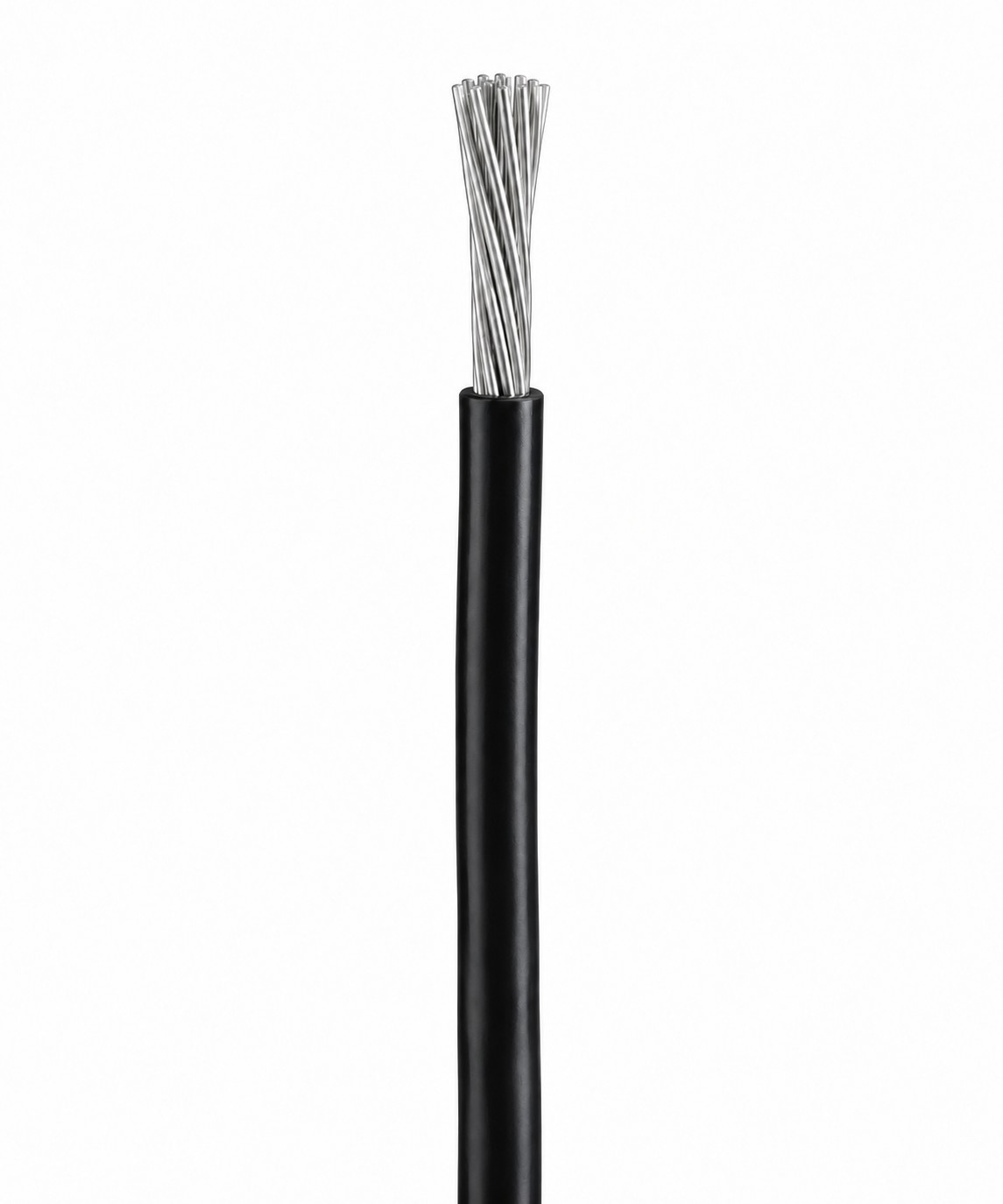 18 AWG, UL 1007 Lead Wire, 16 Strand, 105C, 300V, Overcoat, PVC, Black