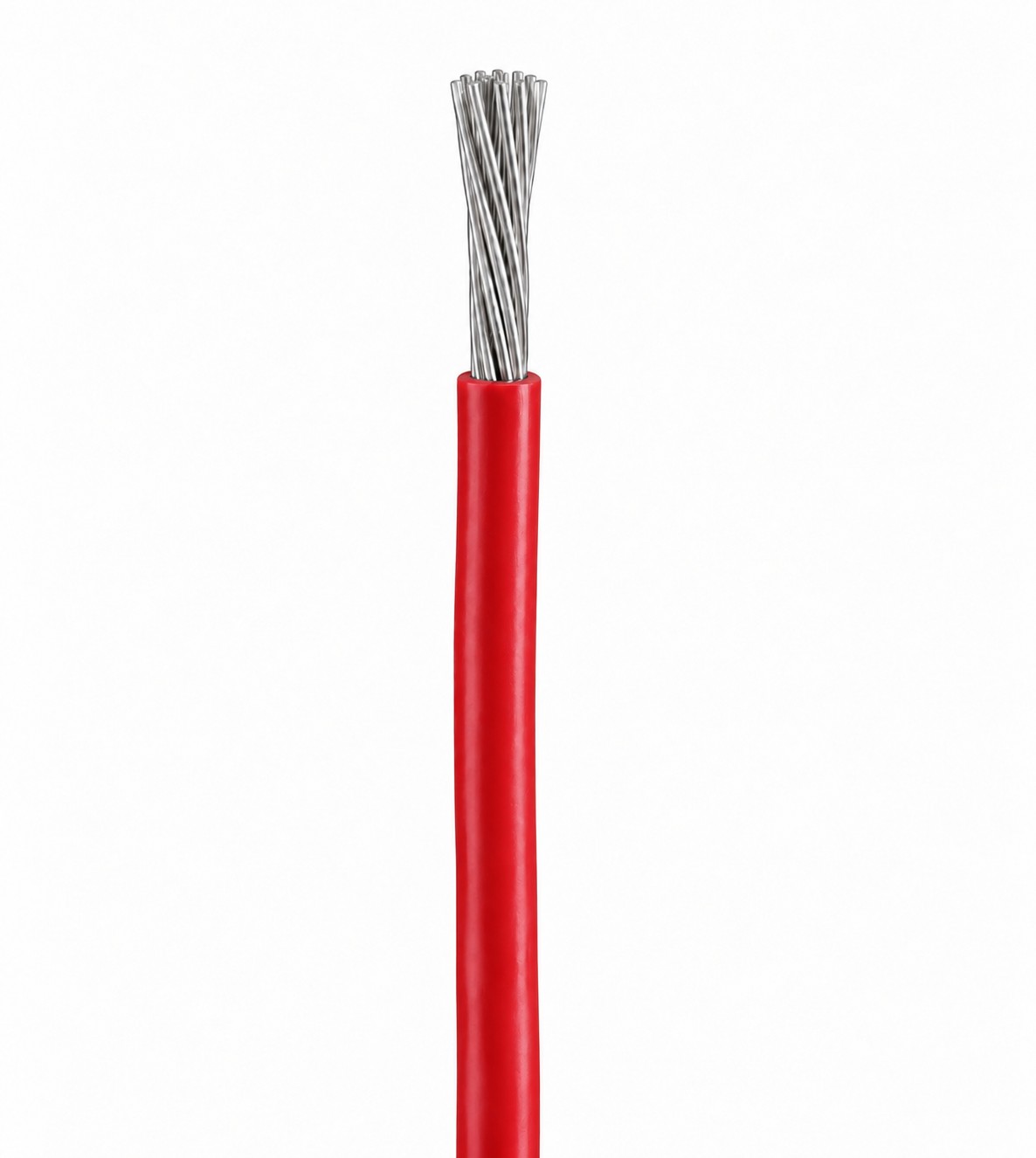 18 AWG, UL 1007 Lead Wire, 16 Strand, 105C, 300V, Overcoat, PVC, Red