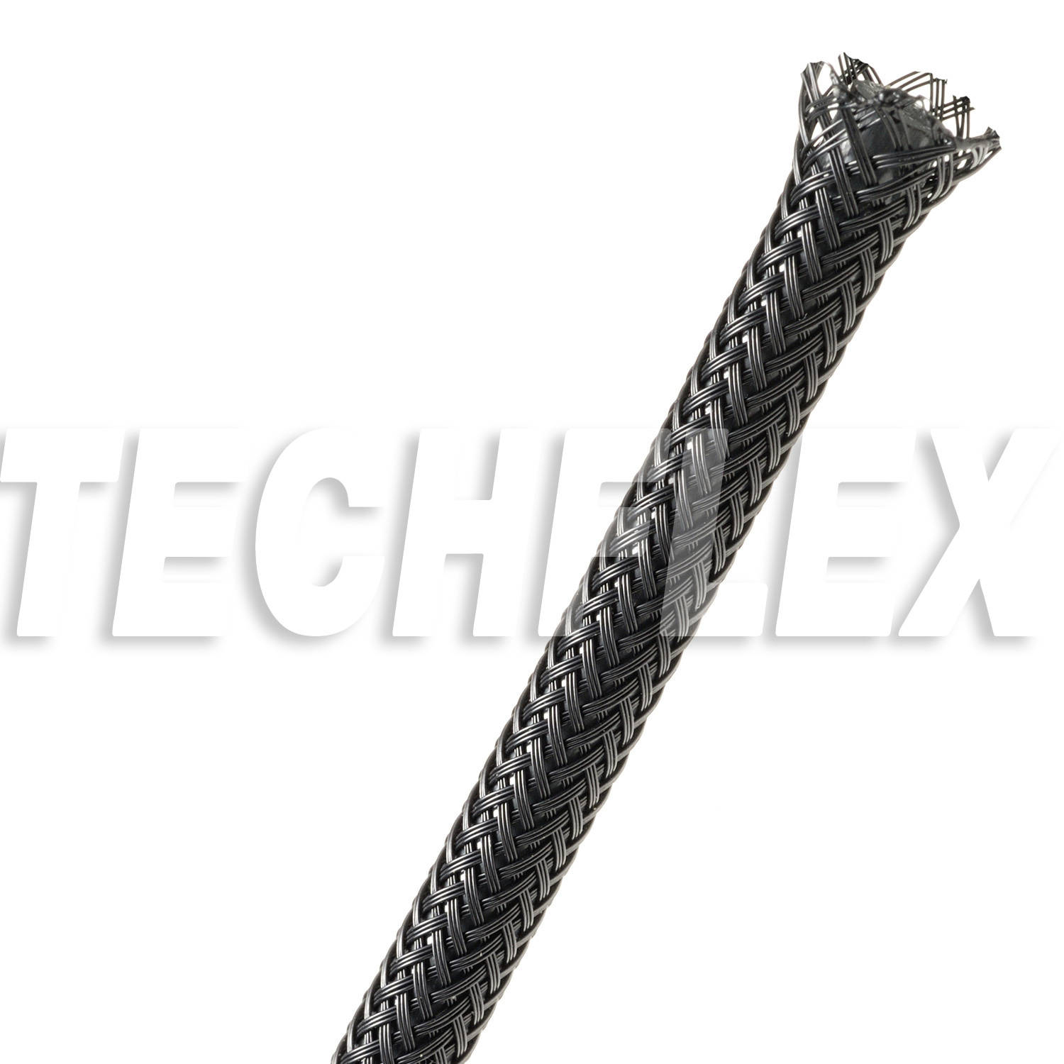 Expandable Sleeve, Expands: 0.38" to 0.13", Uncoated, 0.025" Wall, Size 0.25", Polyester, Black