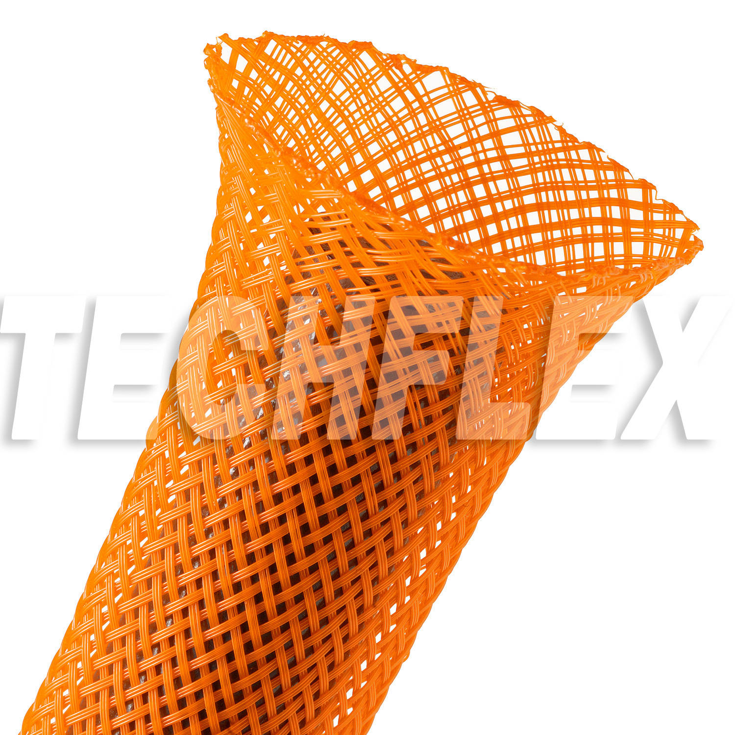 Expandable Sleeve, Expands: 0.625", Size 0.44", Polyester, Orange