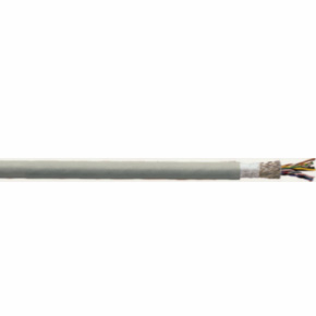 Continuous Flex Control Cable, 20 AWG, 4 Conductor, Tinned copper braid, Gray