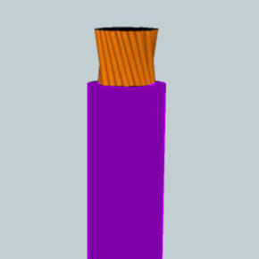 SGX Battery Cable, 6 AWG, 1C, Unshielded, 60V, XLPE Insulated, Purple