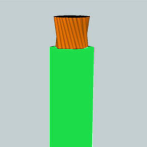 SGX Battery Cable, 6 AWG, 1C, Unshielded, 60V, XLPE Insulated, Light green