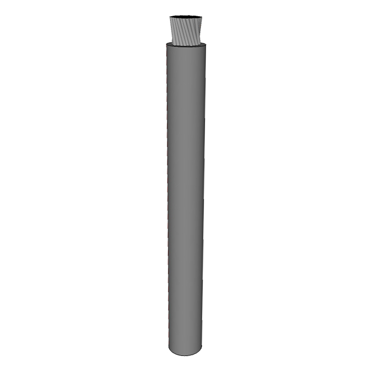 4 AWG, UL 1283 Lead Wire, 133 Strand, 105C, 600V, Tinned copper, PVC, Gray