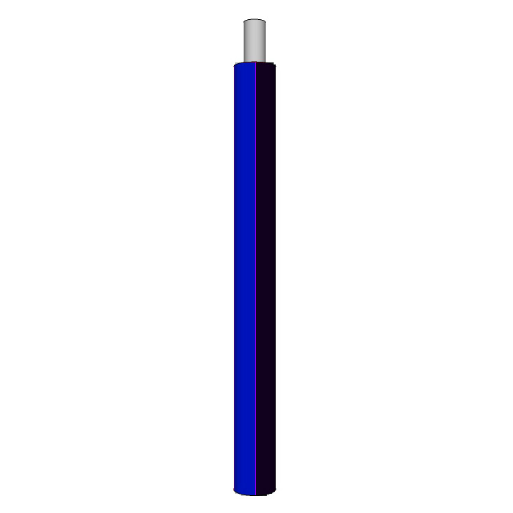 18 AWG, UL 1015 Lead Wire, 16 Strand, 105C, 600V, Topcoat, PVC, Black/blue