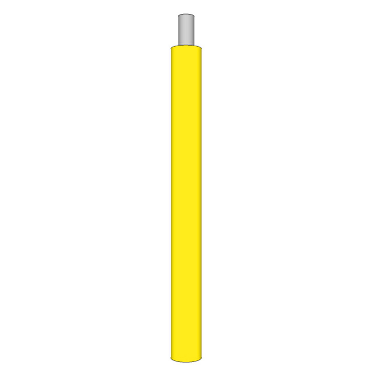 24 AWG, UL 1007 Lead Wire, 7 Strand, 105C, 300V, Topcoat, PVC, Yellow