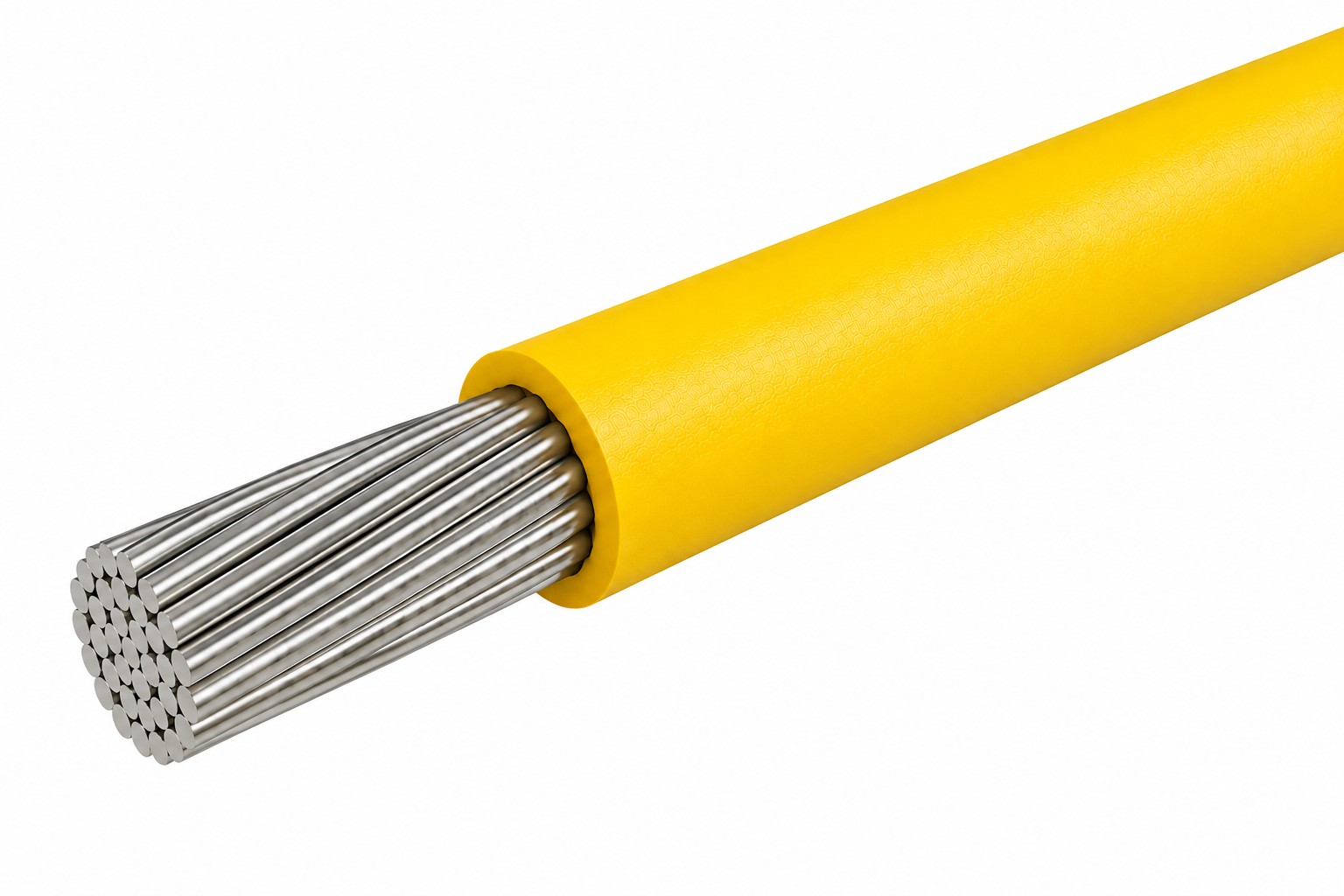 14 AWG, UL 1199 Lead Wire, 19 Strand, 200C, 600V, Silver plated copper, PTFE, Yellow